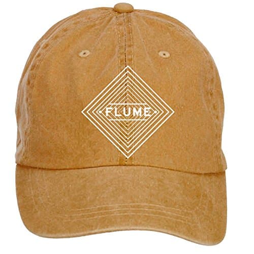 LongDaCo Flume Logo Cotton Baseball Cap with Adjustable Hat Men Brown