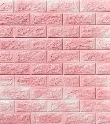 Ufixit DIY Self Adhesive PE Foam Brick Wall Sheet/Panel/Sticker -10 Sheets (Each Sheet is 71 cm x 77cm x 1 cm) Covers 58.4 sq.ft (Two Tone Pink)