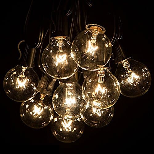 100ft Globe String Lights with 100ft G40 Bulbs Vintage Patio Garden Light string for Deco Outdoor lights string for Party (100ft)
