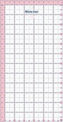 Riley Blake Designs - Cute Cut Ruler by Lori Holt - Rectangle 6.5" X 12.5"