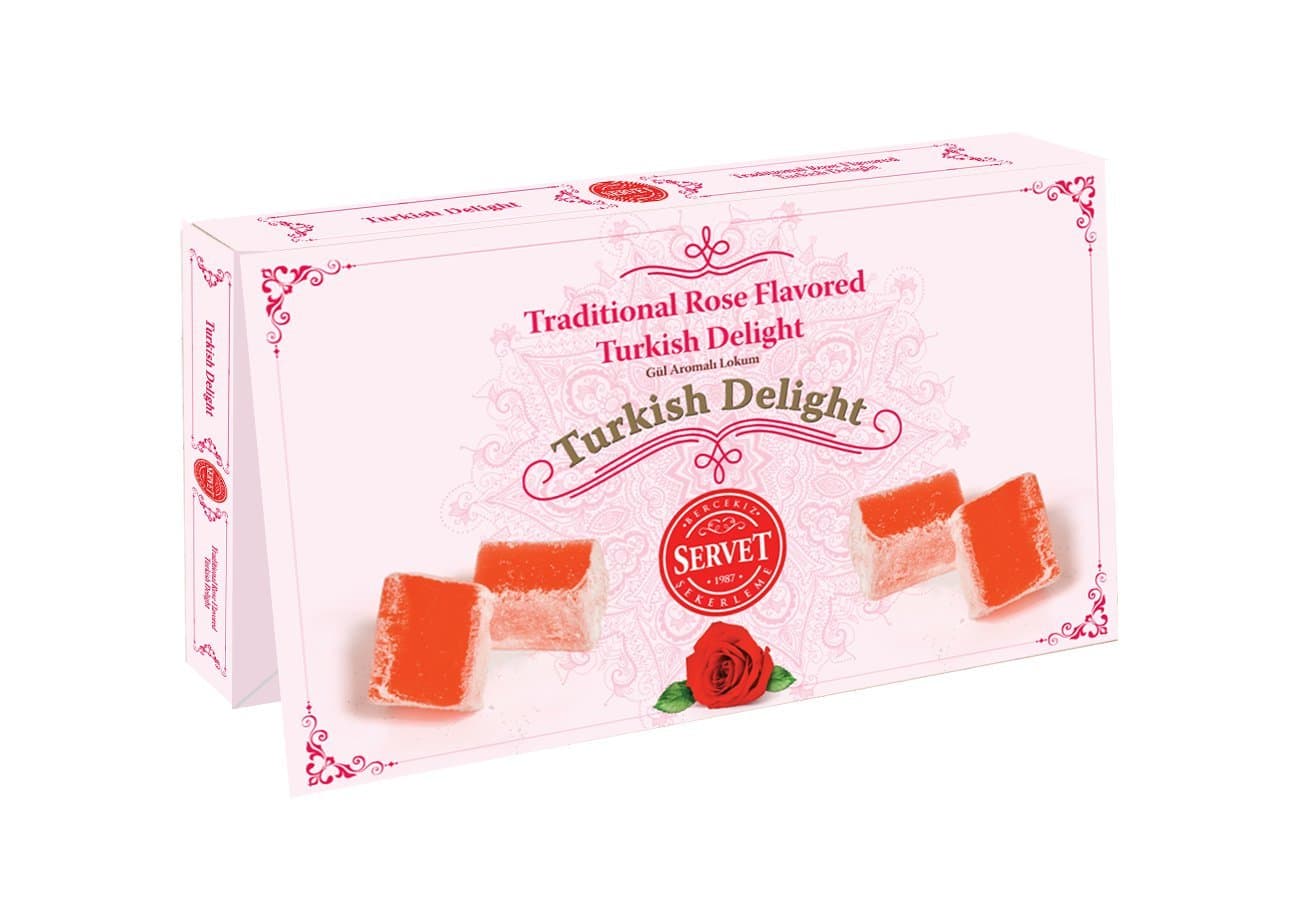TRADITIONAL ROSE FLAVORED AUTHENTIC TURKISH DELIGHT 9oz
