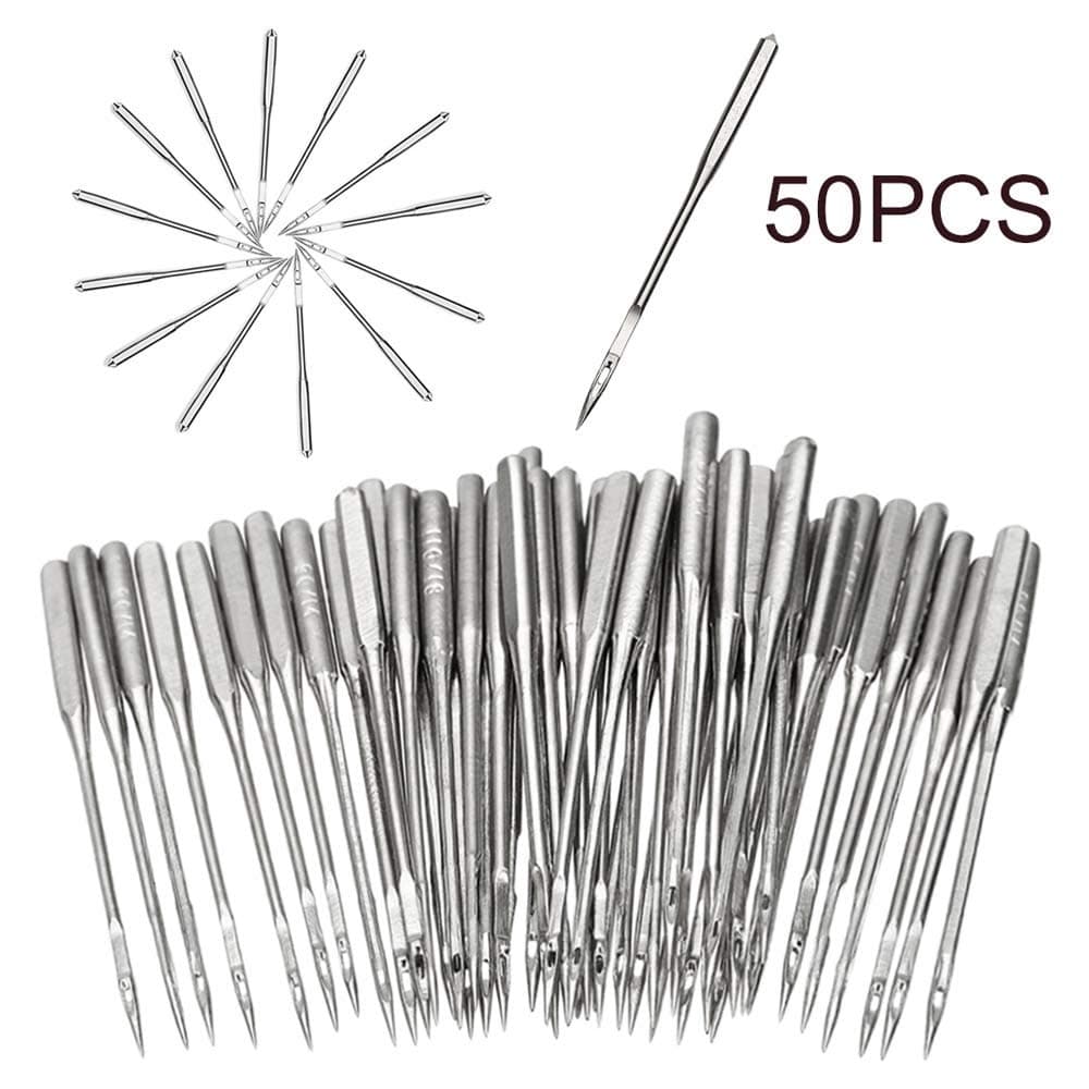 MZY1188 50Pcs Sewing Machine Needles,5 Sizes Sewing Machine Needles Home DIY Sewing Needles Embroidery Tool Tailor Supplies