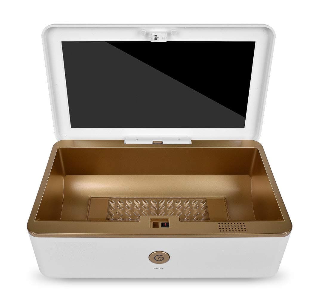 CCLAY Portable UV Sterilizer Box with Ozone, LED UV Light Disinfection Case Sanitizing Cleaner and Sanitizer for Household Nail Nippers,Tweezers, Cellphone, Beauty Tools,Toothbrush, Jewelry