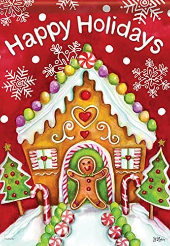 Carson Flag-Gl Gingerbread Hol - 13x18