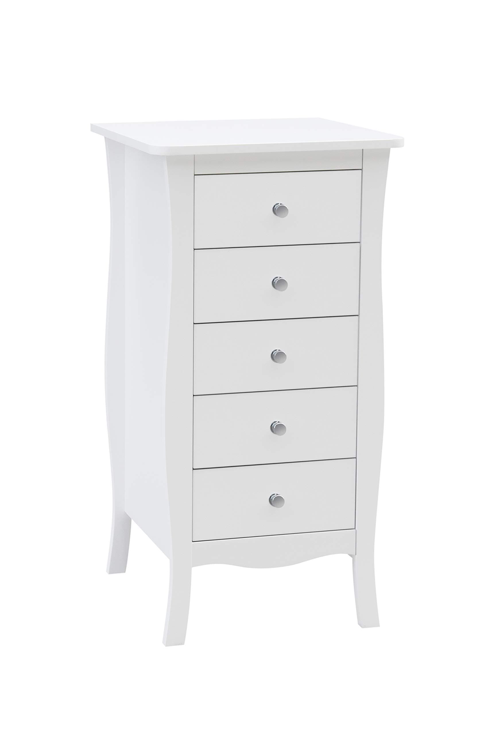 Birlea, Paris, 5 Drawer Chest, White, One Size