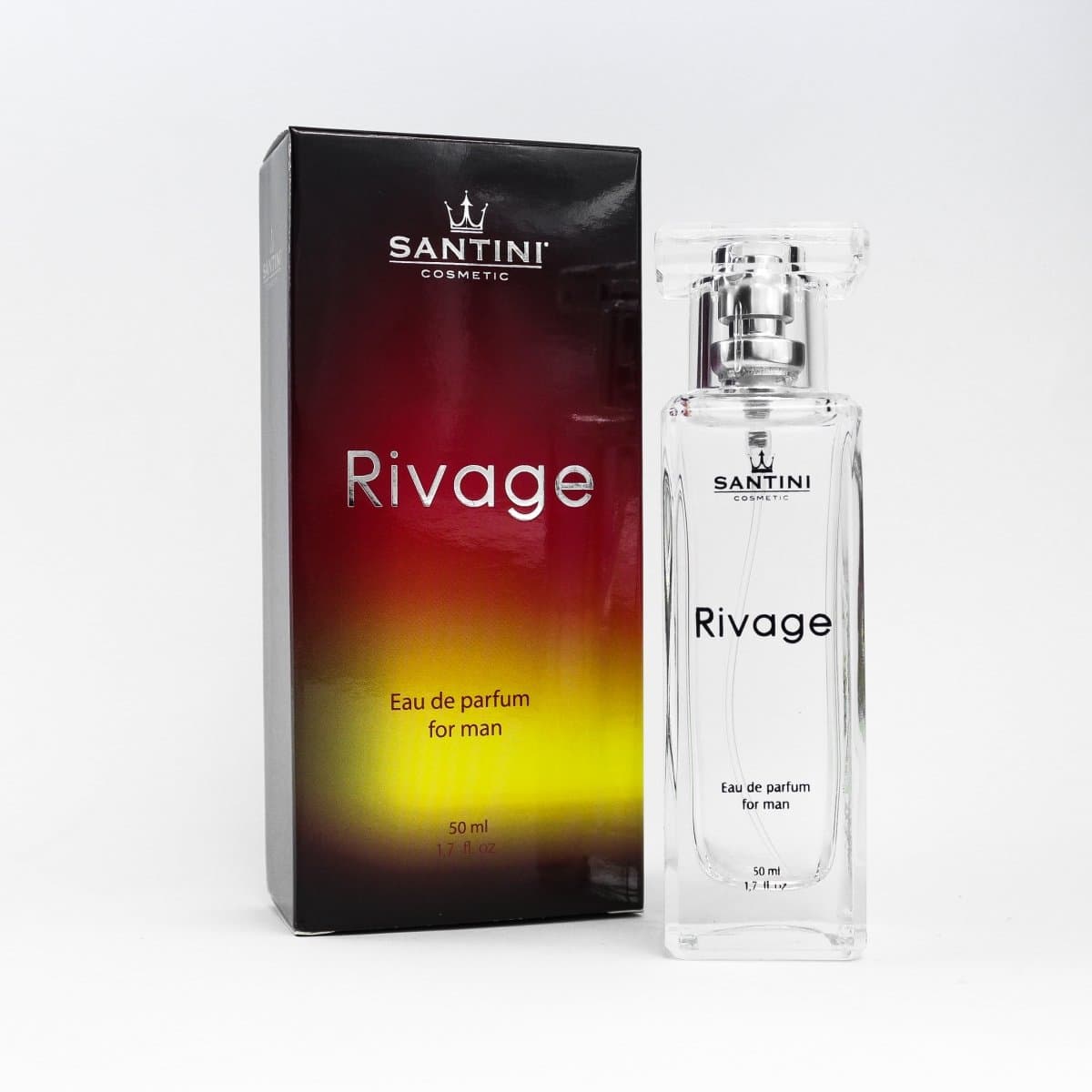 Rivage Eau de Perfume By Santini Cosmetics - Men’s Seductive Perfume with Great Lasting Power Designed For Personable and Sophisticated Man - 50ml