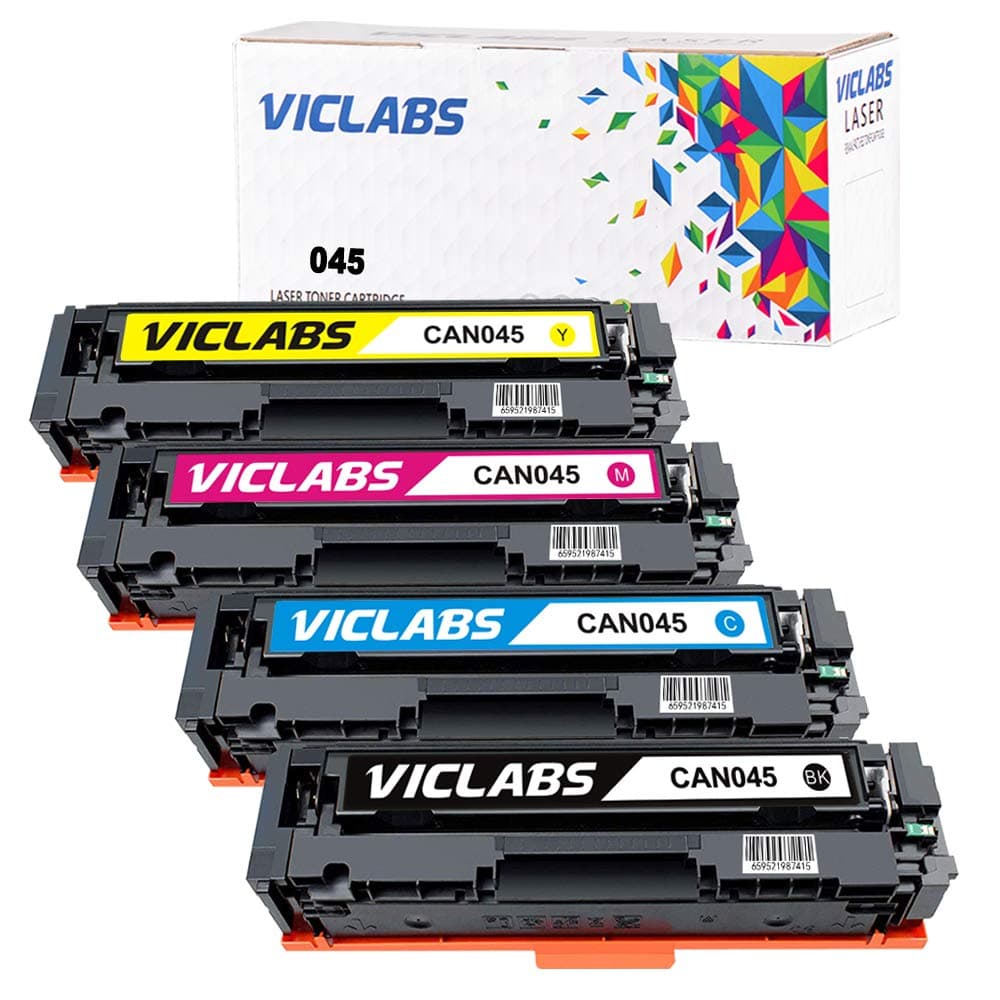 Compatible 045 Toner Cartridge Set Replacement for 045 Toner for use in Mf634cdw Lbp612cdw Lbp613cdw Mf633dw Mf632cdw Mf635cx Laser Printer Ink(Black/Cyan/Yellow/Magenta-4Pack)