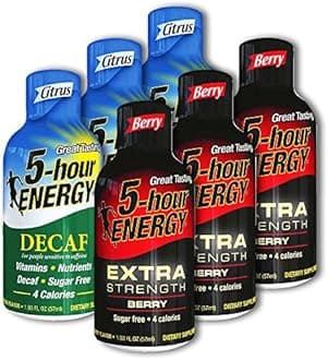 5 Hour Energy, 6 Decaf Citrus + 6 Extra Strength Berry, 12 Count