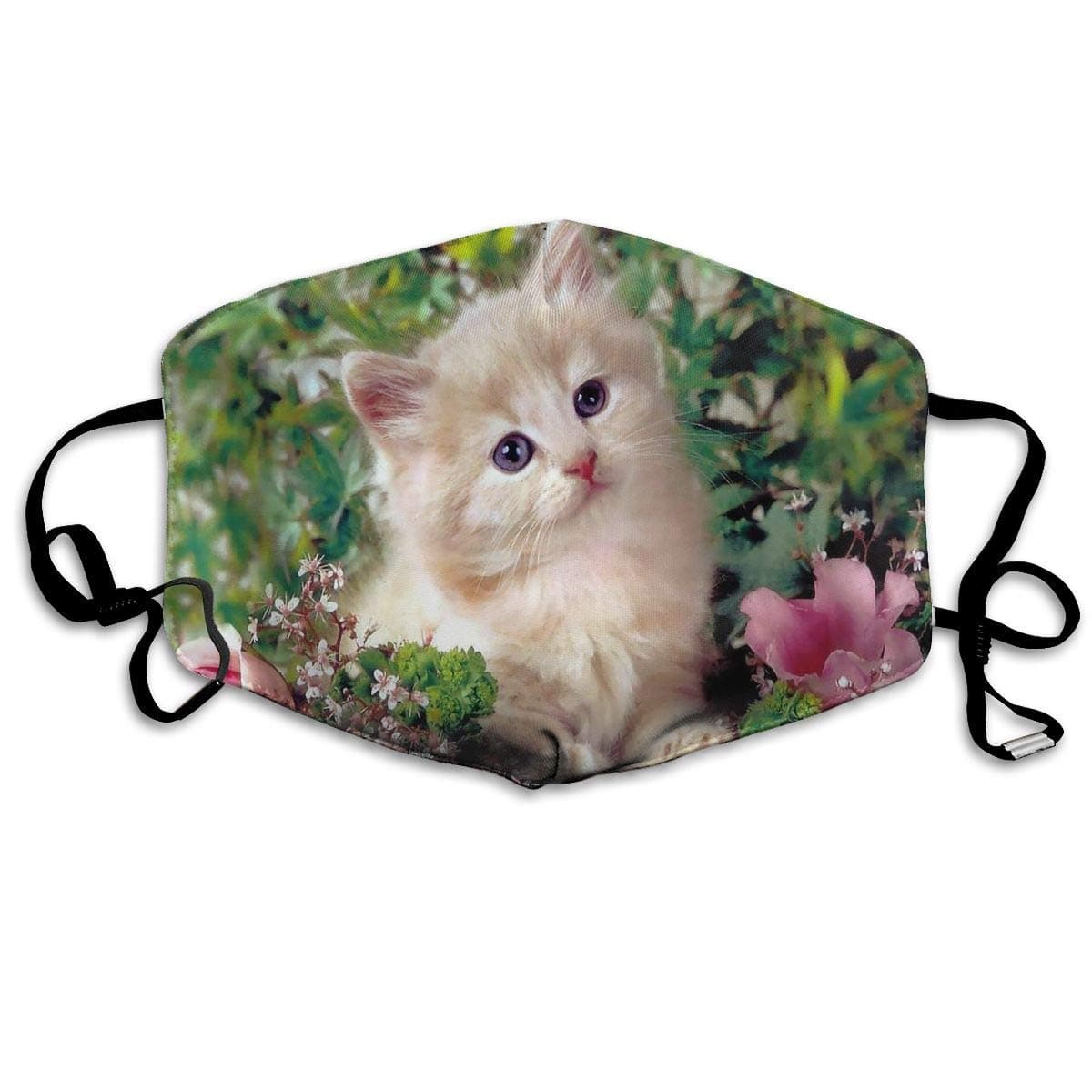 Polyester Anti-dust Mouth Mask - Cat Kitty Pet Pattern Washed Reusable Mouth-Muffle - Fashion Printed Face Masks for Outdoor Cycling