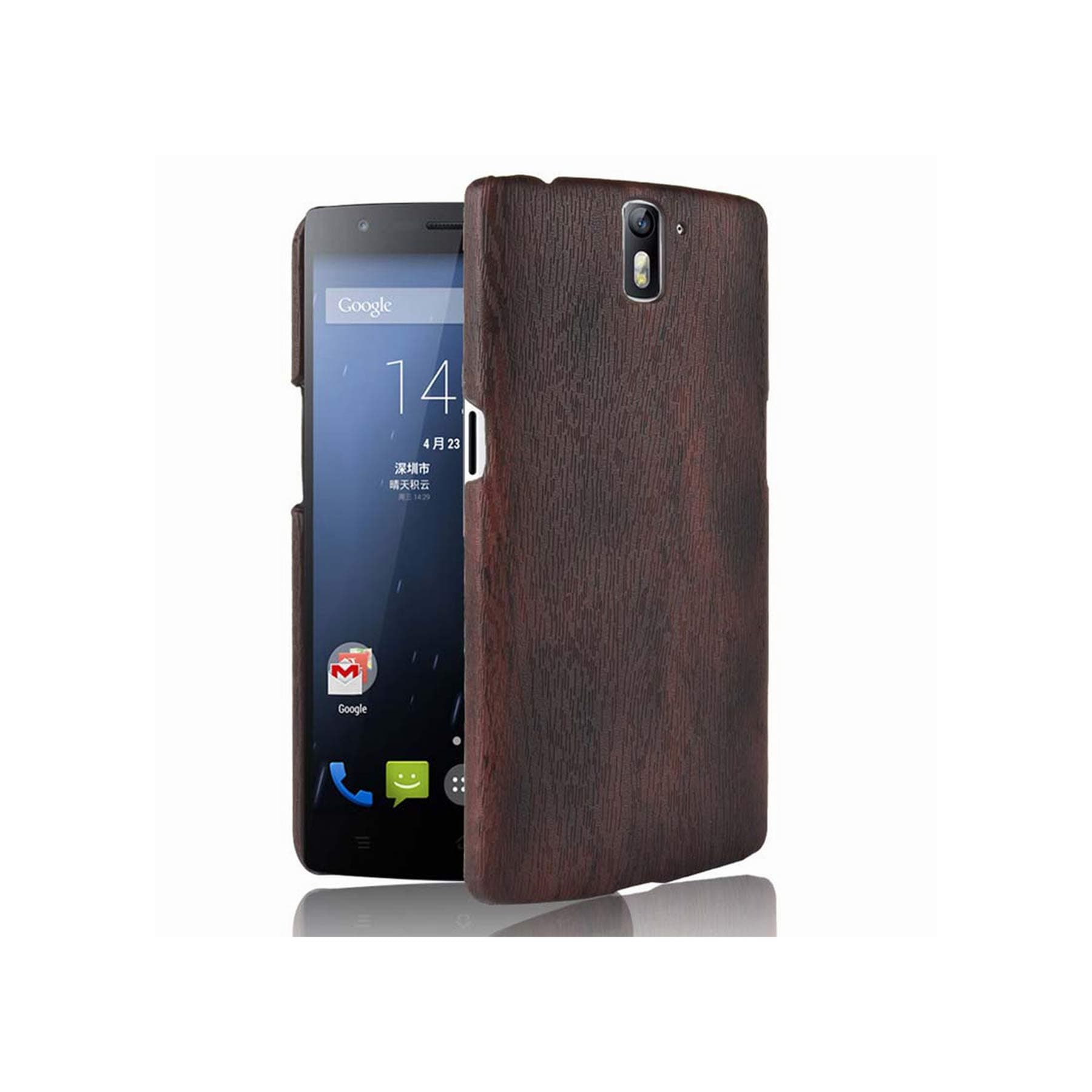 Case for Oneplus One 1 Plus1 Wood Grain Back Cover Oneplus 1 One A1000 A0001 Phone Cases,Black