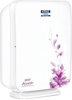 KENT 15002 Aura Air Purifier |Highly Efficient Hepa Technology | In-Built Ionizer| Filter Change Indicator & Air Quality Sensor | Child Lock Feature, White