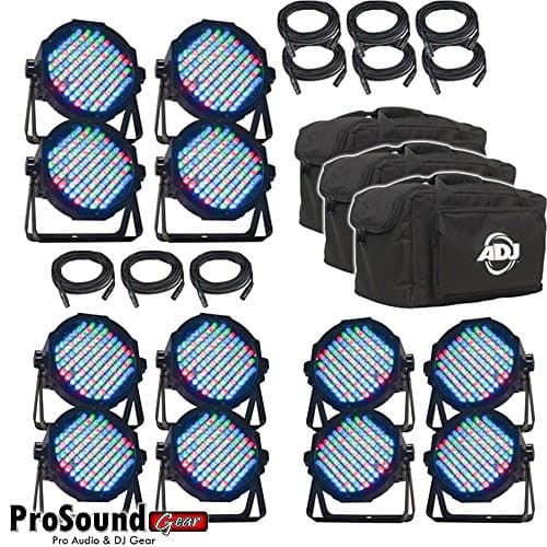 (3) Amercan DJ Products Mega Flat pak Plus LED Lighting (New Version) ProSoundGear Authorized Dealer