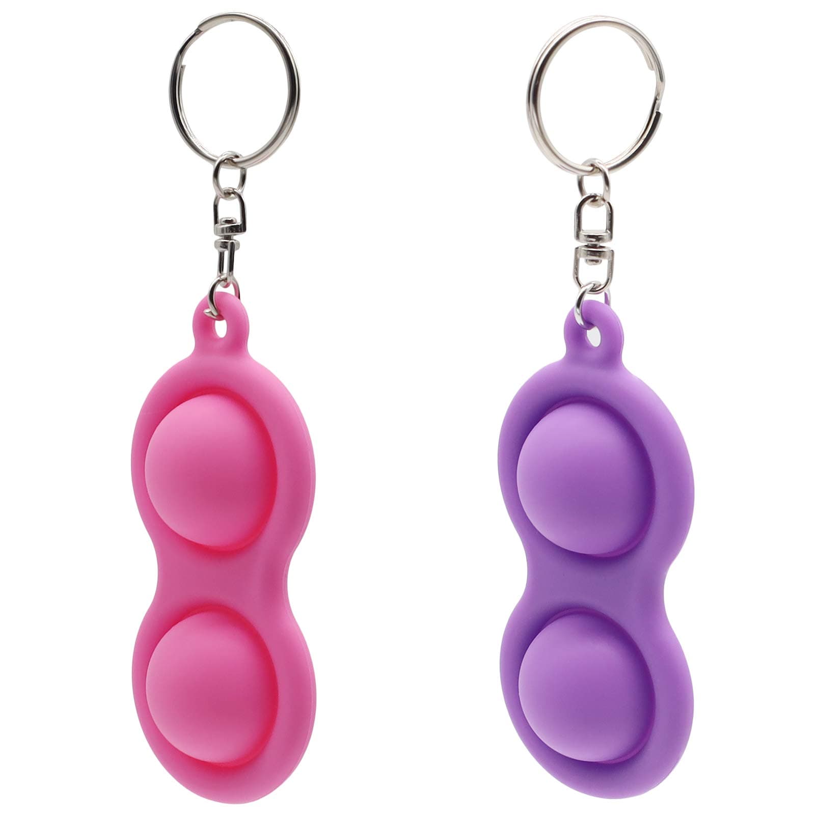 munash Simple Dimple Toy, Mini Push Pop Bubble Sensory Fidget Toy with Buckle Ring,Stress Reliever Silicone Keychain Toy for Kid and Adult Anxiety Autism,Easy to Carry or Hang on The Key,Purse,Bag