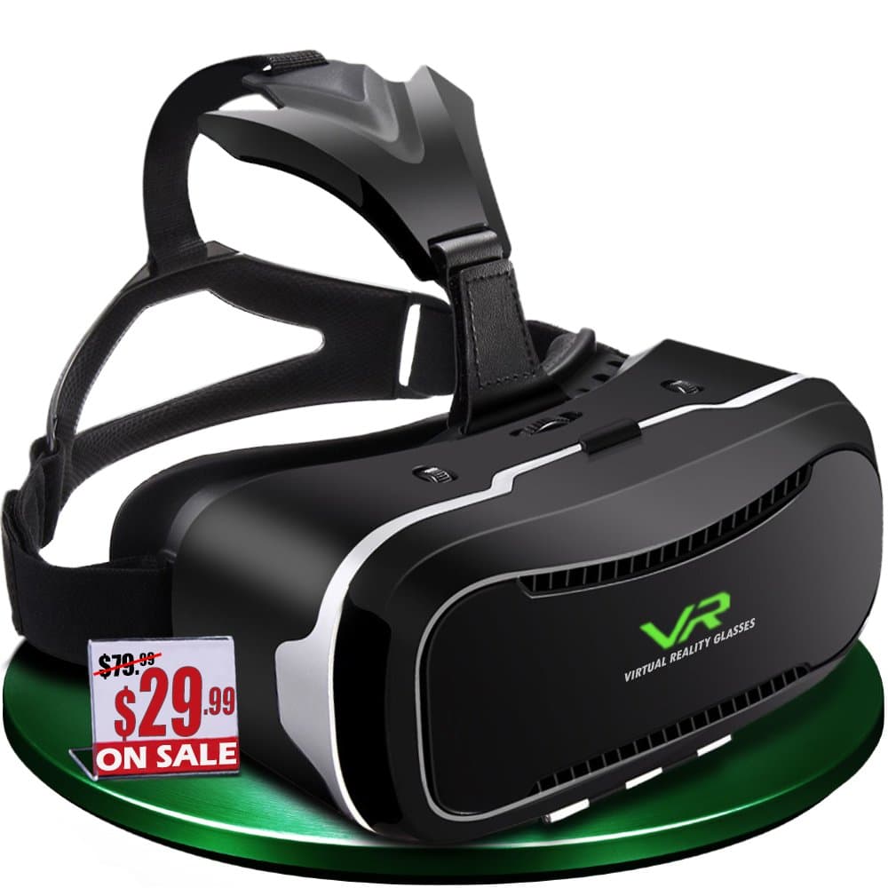 Tromso VR headset ( VR goggles / VR glasses )/ Virtual Reality headset for iPhone 7 , 6 , 5 , iPhone Plus & Android ( Samsung Galaxy , Google , HTC , & LG ...) mobiles , best for 3D games and movies