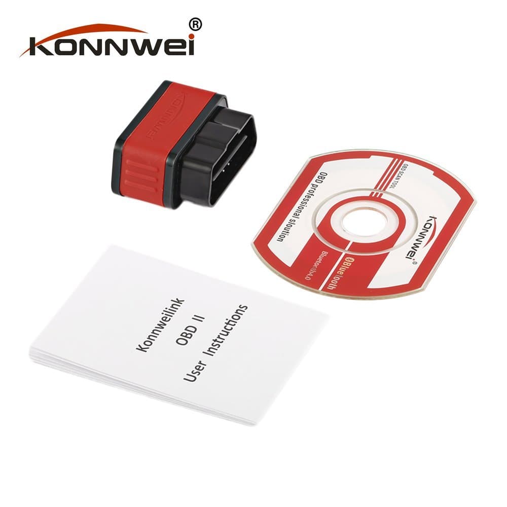 Banghotfire Konnwei KW903 ELM327 ODB2 Car Diagnostic Scanner Code Reader Tool Black & Red