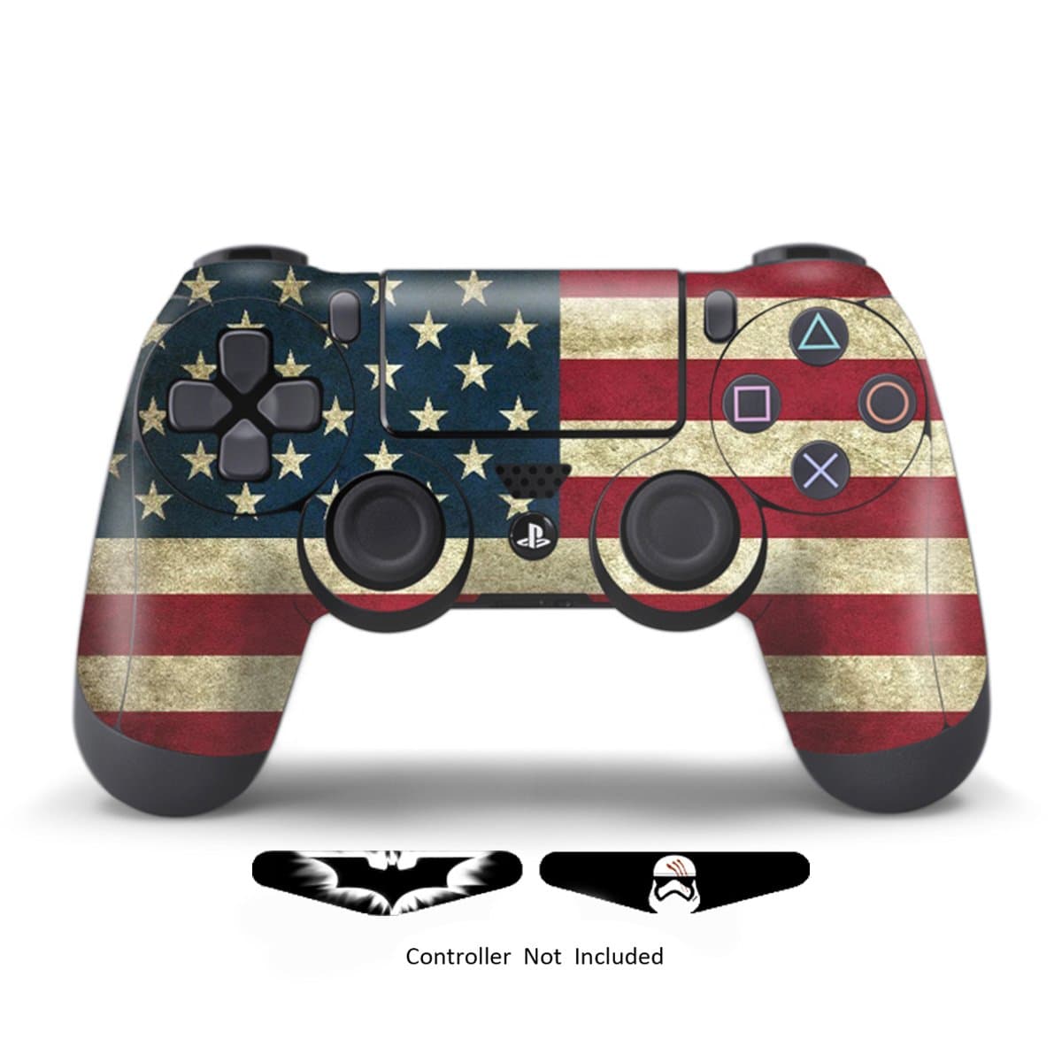Skins for PS4 Controller - Decals for Playstation 4 Games - Stickers Cover for PS4 Slim Sony Play Station Four Controllers PS4 Pro Accessories PS4 Remote Wireless Dualshock 4 Skin - Battle Stripes
