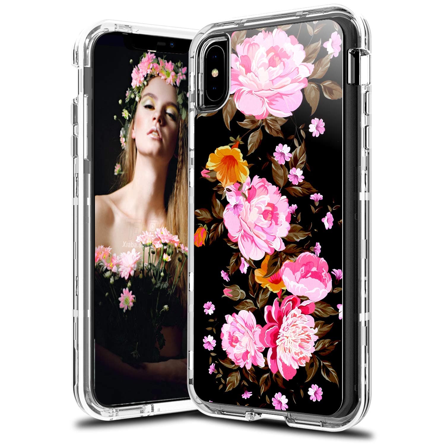 Leptech Flower Pattern Series Designed for iPhone XR Case 6.1 inches (Multi-Colored)