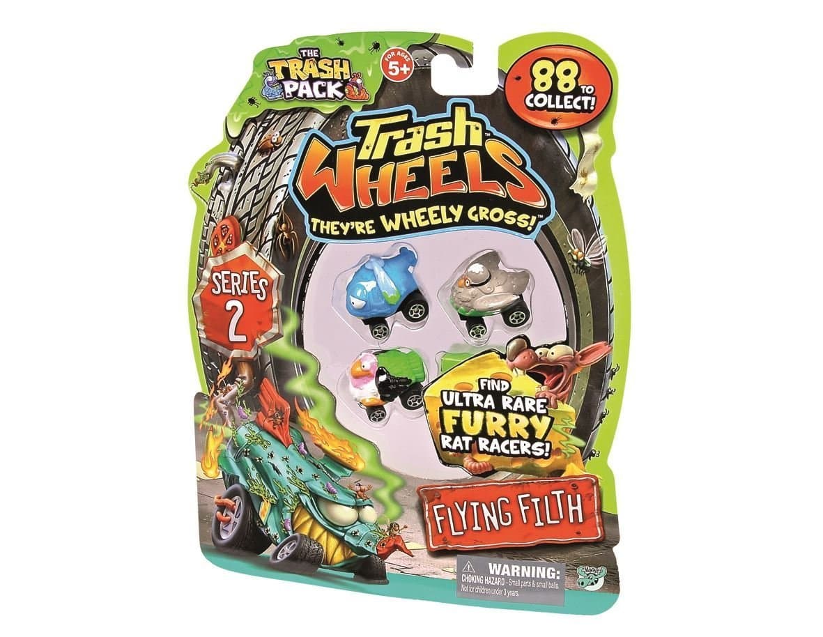 Trash Pack Series 2 Trash Wheels Flying Filth Vechicles 4-pack