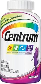 Centrum Women Multivitamin / Multimineral Supplement Tablet, Vitamin D3 (200 Count) (Package May Vary)