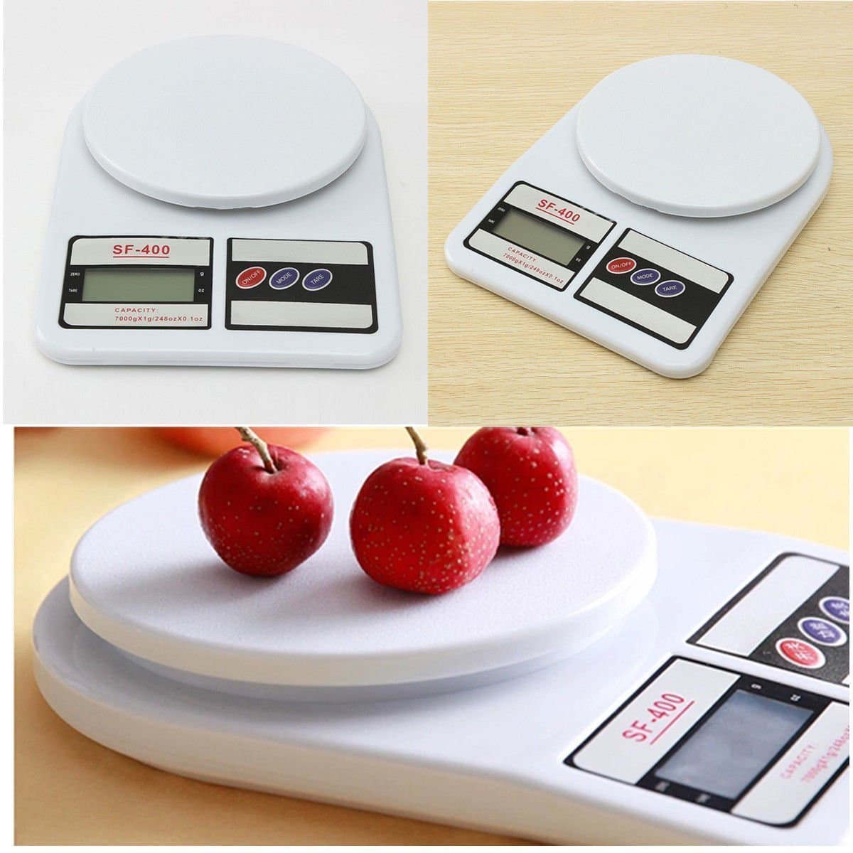 KEIR Electronic Digital Kitchen Weighing Scale, Kitchen Scale Digital Multipurpose (White, 10 Kg)