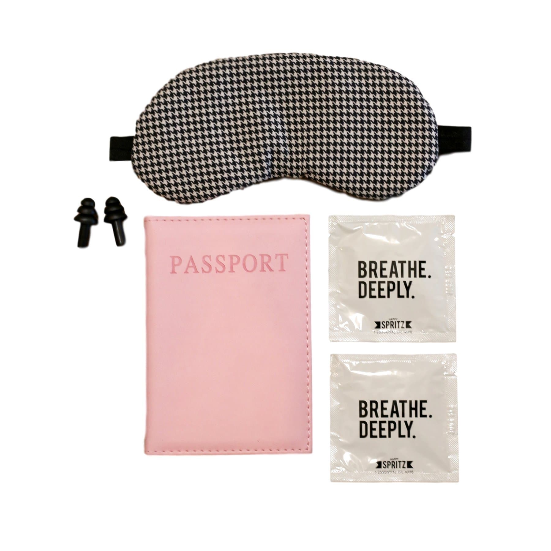 Houndstooth Sleep Mask Gift Set