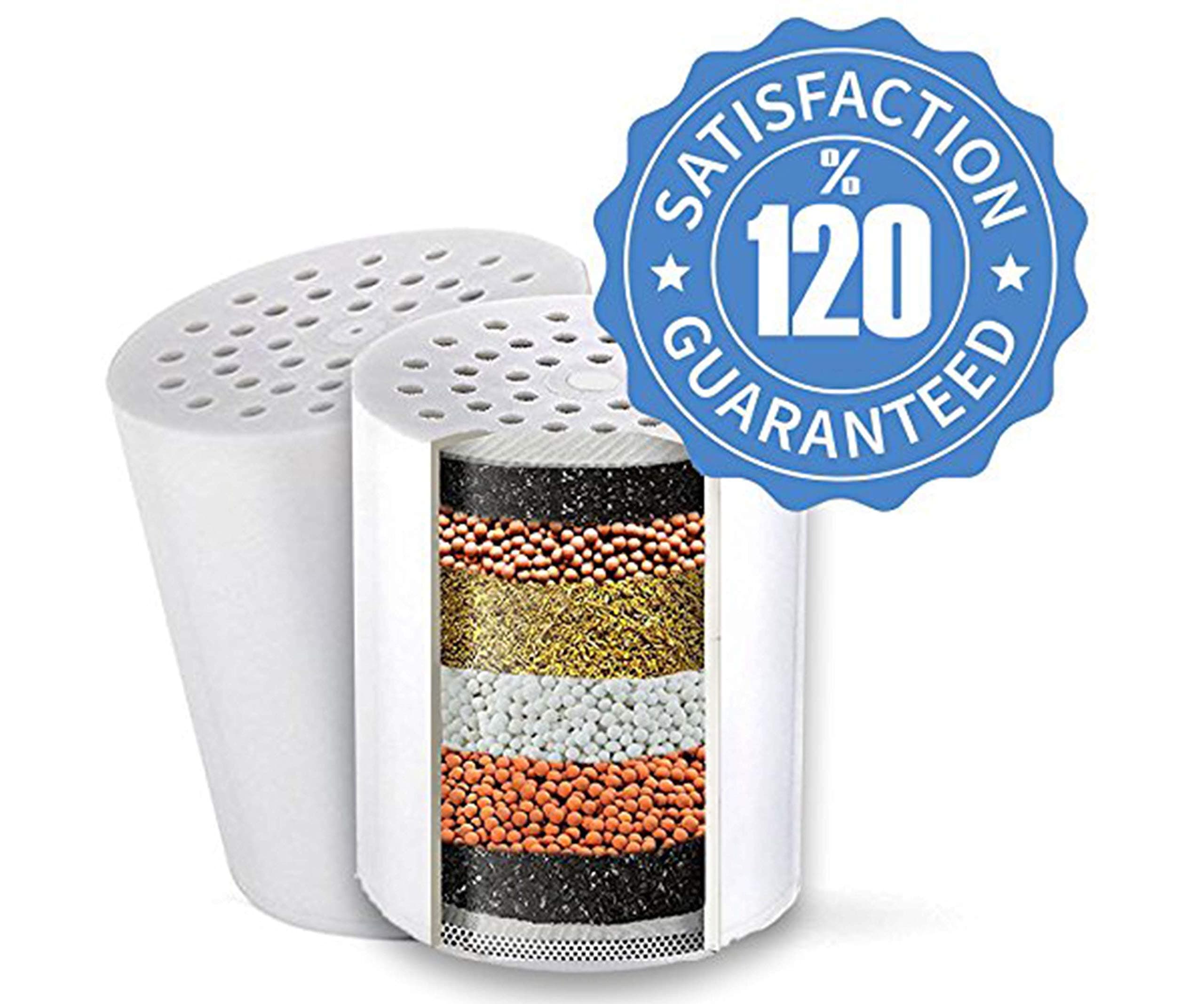 (2-pack) Eco Certified Multi-Stage Replacement Cartridge + Vitamin C, Remove Chlorine Toxin Metal, protect Hair Skin, Long Lasting, Fits All Similar Shower Filters AquaBliss AquaHomeGroup Aquasana