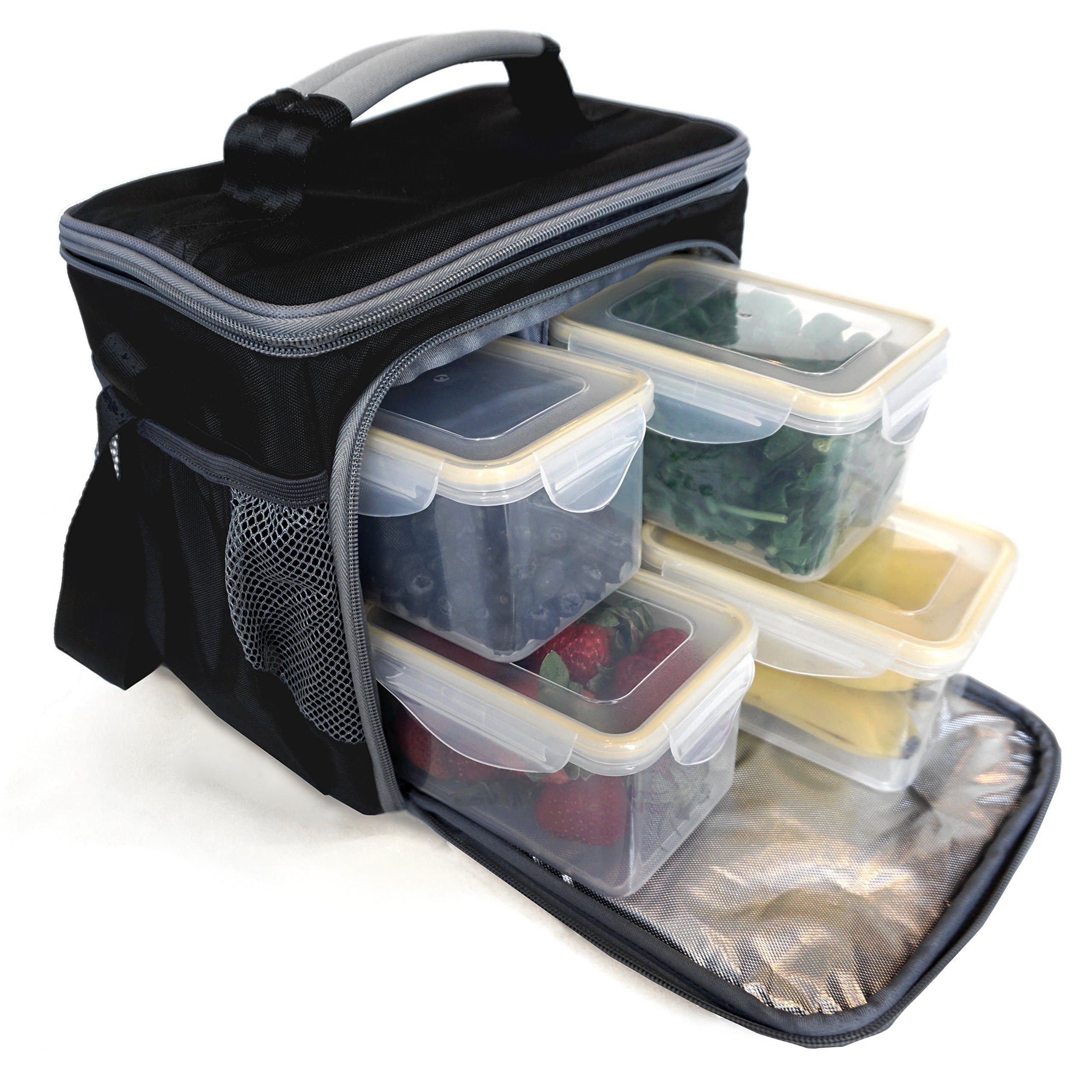 Meal Prep Lunch Box Including 4 Containers and 1 Ice Pack by MaxPak