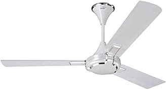 V-Guard Exado Pro AS High Speed Ceiling Fan For Home | BEE 1 Star Rating | 400 RPM | Dust Repellent Technology | Easy to Clean| (Pearl White Silver),1.2 Meter