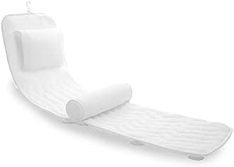 AEROiVi Bath Pillow Full Body, Adjustable Stick Pillow for Waist Support, Head Neck Shoulder Back Rest 11 Suction Cups 3D Mesh Washable