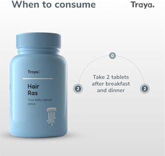 Traya Hair Ras Tablets for Women & Men, Ayurvedic Hair Herbs for Hair Fall Control and Growth, Contains Ashwagandha, Bhringraj, Shatavari (240 Tablets) Pack of 2