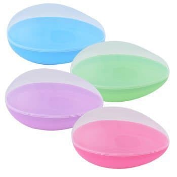 Jumbo Hollow Easter Egg (mixed pastels with clear top) 1 Count