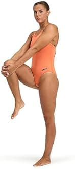 ARENA Women's Team Solid Light Drop Back One Piece Athletic, Quick Drying, Chlorine Resistant Swimsuit for Ladies-NESPOLA-Asphalt