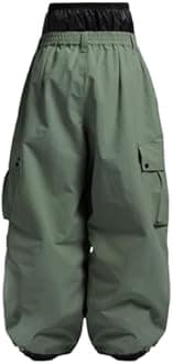 HIEEKDER Men Women Baggy Snowboard Pants Snow Ski Pant Super Baggy Insulated Waterproof Loose Winter Outdoor