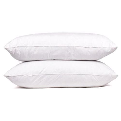 Goose Down and Feather Premium Bed Pillow 2 Pack - Queen Size - USA Made
