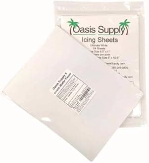 Burnaway Cake Paper Kit (8 Count) - 3 Edible Icing Sheets & 5 Wafer Papers - Cake Decorating Kit for Message Reveals