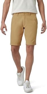 XYXX Men's Element Chino Shorts | Solid Straight Fit | 100% Cotton with Dual Pockets & Plus Sizes