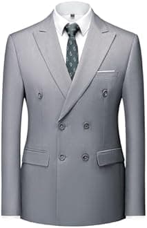 KUDMOL Mens 2 Piece Slim Fit Suit Casual Business Wedding Dinner Tuxedo for Men Classic Blazer Trousers Set