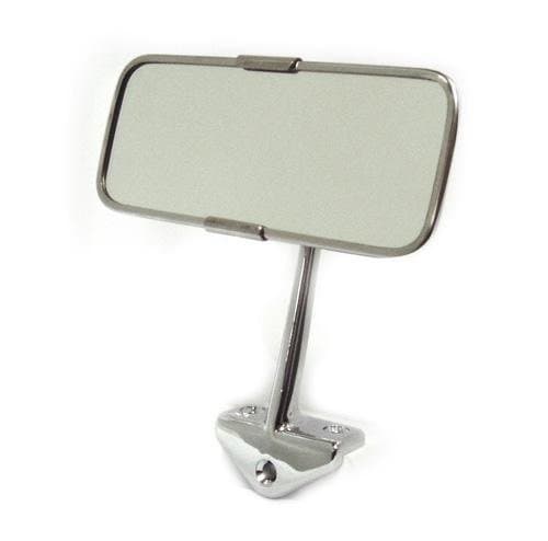 Classic Car Rectangular Stainless Steel Interior Mirror With Diecast Chrome Stem - 859