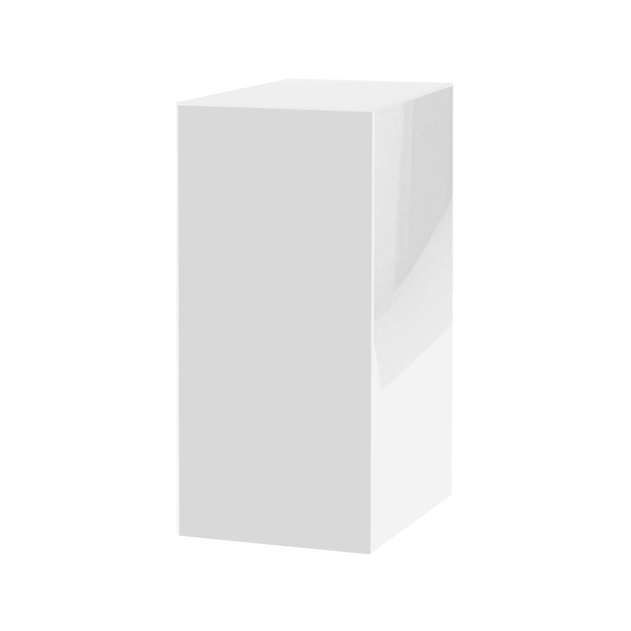 White Platform Display Box 12" x 12" x 32" No Lid Art Sculpture Pedestal Collectible Cube Cover Trophy Expo Event Wedding Reception 5 Sided by Marketing Holders