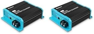 Renogy 12V 20A DC to DC On-Board Battery Charger for Flooded, Gel, AGM, and Lithium Batteries, Using Multi-stage Charging in RVs, Commercial Vehicles, Boats, Yachts (Pack of 2)