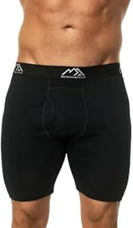 Merino.tech Merino Wool Boxer Briefs Men - Merino Wool Underwear Breathable Dry Fit Comfy Sports Base Layer for Men