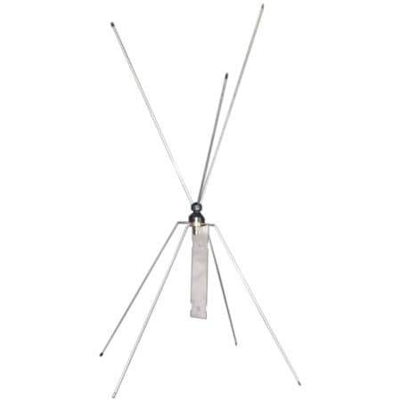 Super-M Classic Base Wide Band Multi-Polarized Scanner Antenna | 25 MHz to 1.3 GHz modified discone design with Coax Cable Included (50ft RG-8x (Mini-8) Coax with BNC Male connector)