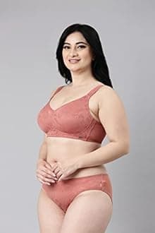Enamor Women Nylon Blend Innovations Transform Ultralight, Everyday Minimizer Bra -Super Lift, Non-Padded, Wirefree, Full Coverage - F122