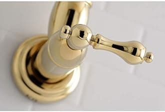 Kingston Brass KS3102AL Restoration Wall Mount Pot Filler Kitchen Faucet, Polished Brass, 8-1/8-Inch Spout Height