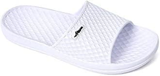 FUNKYMONKEY Men's Slippers Slip On Comfort Shower Sandals for Home Bathrooms