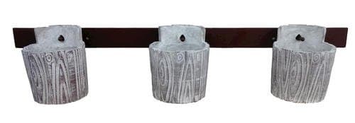 3-planter Wall Garden - Wood Texture