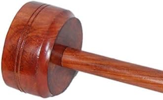 FA INDUSTRIES® Wooden Ghotna Mixer Hand Blender & Kitchen Spoon Utensil/Wooden Hand Press Masher for Kitchen Use (Set of 3) (Option-C)