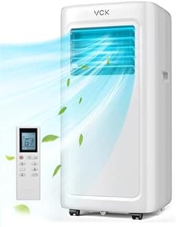 Portable Air Conditioners,VCK 8000BTU 4-in-1 AC Unit with Fan&Dehumidifier,Powerful Cooling up to 400 sq.ft,Portable AC with Sleep Mode,LED Display,Remote Control,48dB Quiet,24H Timer