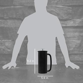 ESPRO P7 Stainless Steel Cafetiere – Patented Double Walled Micro-Filter Insulated French Press Coffee Maker, Grit-Free Brew - Heat Resistant BPA Free - Matte Black (530ML)