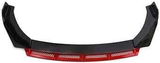 Car Front Spoilers for Jaguar F-Type Coupe 2013-2021, Front Bumper Lip Splitter Diffuser Front Bumper Spoiler Durable Diffuser Accessories,C-Black-red